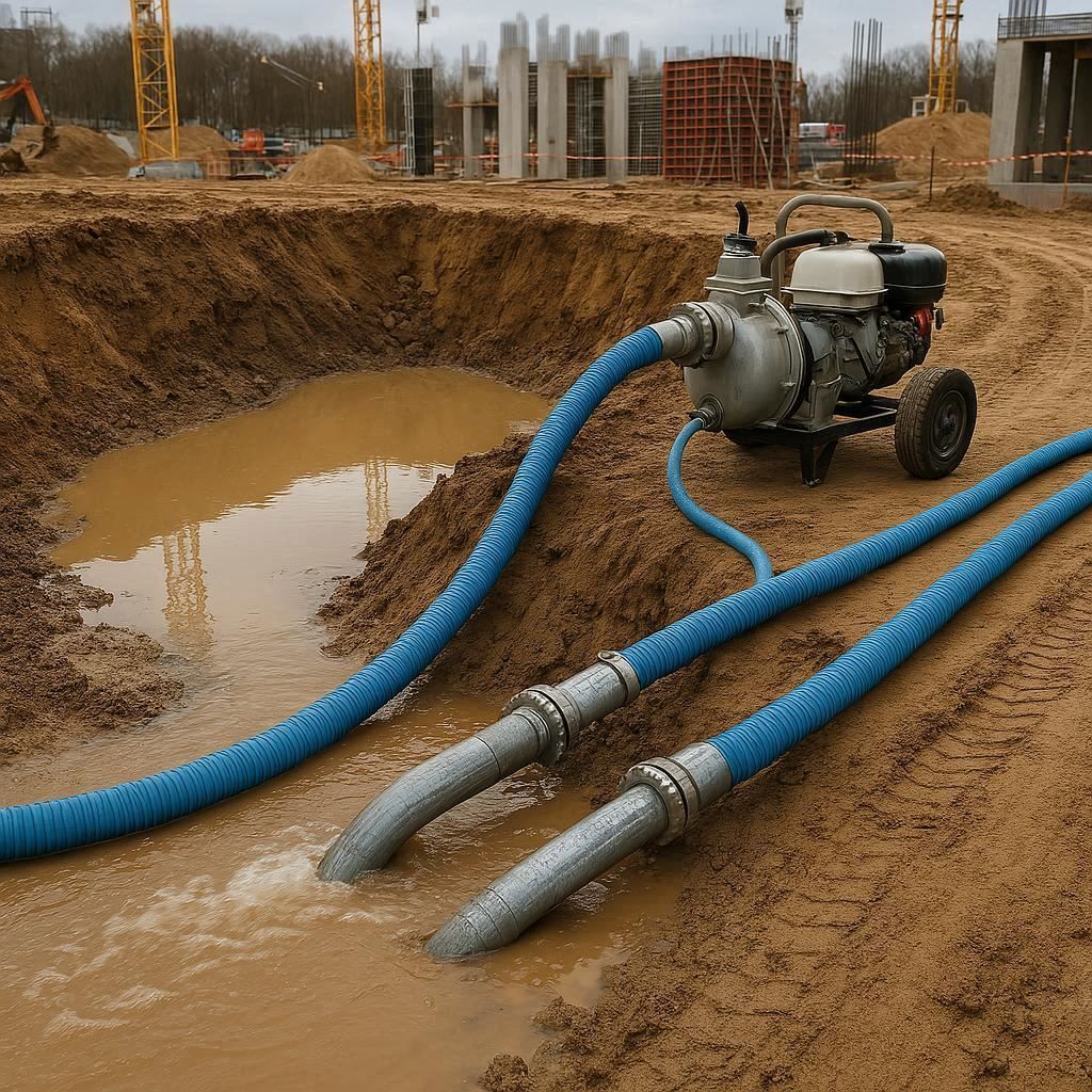 Водопонижение и осушение котлована в Тихорецке