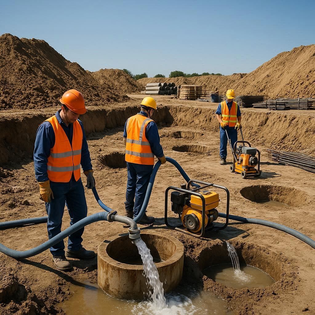 Глубинное водопонижение скважинами в Тихорецке