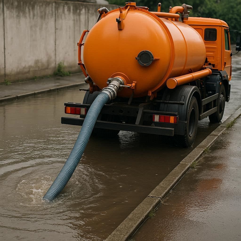 Откачка воды в Тихорецке